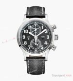 Swiss Made Patek Philippe Pilot Chronograph and Travel Time 42mm Watch Black Dial